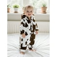 thumbnail image 6 of BemeyourBBs Baby Plush Jumpsuit Long Sleeve Animal/Heart Print Hooded Jumpsuit, 6 of 9