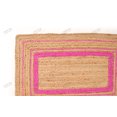 thumbnail image 2 of Area Rug Natural Jute Hand Braided Rug Pink Scalloped Rectangle Rug, 2 of 5