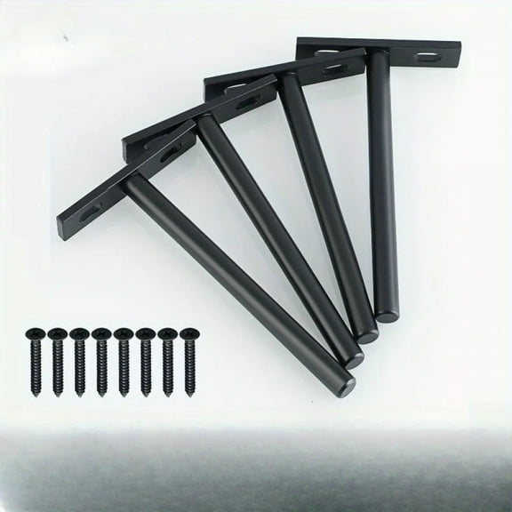 4pcs Floating Shelf Bracket Hidden Bracket Wall Mounted Bracket Invisible Nail Fixed Bracket Partition Hidden Shelf Bracket