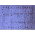 thumbnail image 1 of Ahgly Company Machine Washable Indoor Rectangle Oriental Blue Industrial Area Rugs, 4' x 6', 1 of 4
