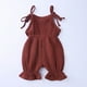 thumbnail image 5 of Body De Bebé Canastilla Onesies Para Niñas Pequeñas Moda Lindo Color Sólido Algodón Lino Volantes Frenulum Mono Romper Borgoña Odeerbi LM103-9027, 5 of 9
