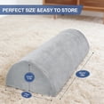 thumbnail image 4 of Knee Pillow for Back Sleeping, Half Moon Memory Foam Bolster Pillow for Legs, Under Knee Pillow for Back & Hip Pain Relief, Ankle & Foot Comfort, Machine Washable Cover,Black, 4 of 8