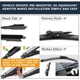 thumbnail image 3 of Limpiaparabrisas AUTOBOO de 28 cm + 28 cm con 38 cm en la parte trasera para Ford Edge 2015-2023, 3 of 7