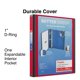 thumbnail image 2 of Carpeta Staples Better de 1 pulgada D con 3 anillos, color rojo (18370) 807722, 2 of 7