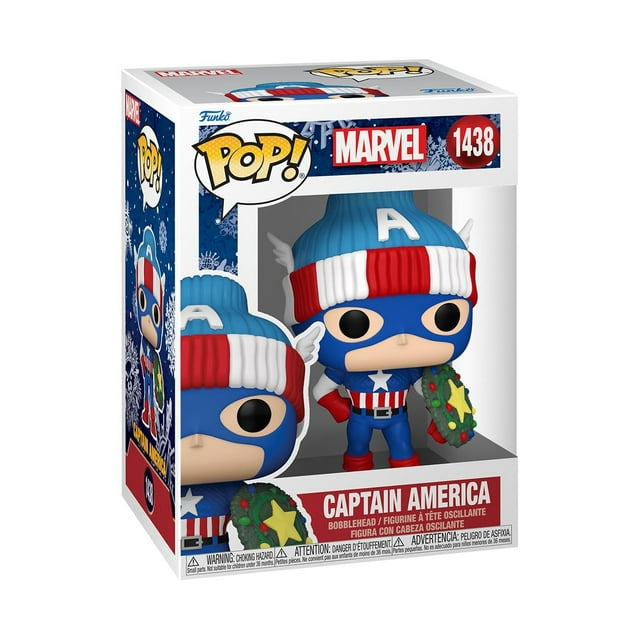 Figura de acción Funko Pop! Marvel Holiday, Capitán América