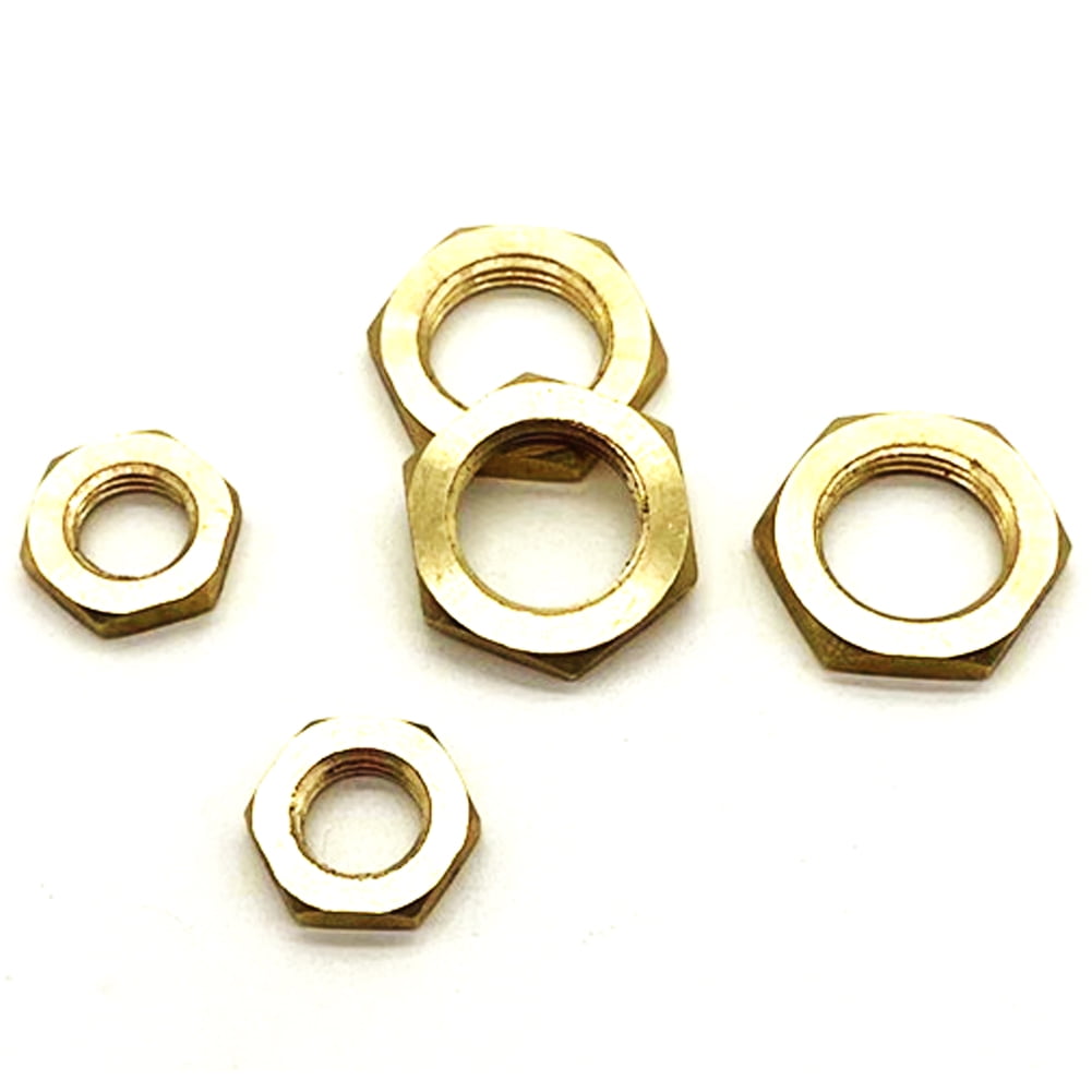 (10Pieces) Brass hexagonal thin nuts, M16x1.5x4mm