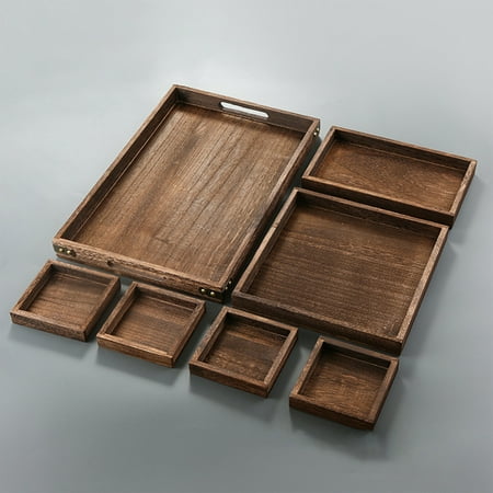 

SSZMDLB Deals Home Essential Multi-compartment Tung Wood Tea Tray Set Japanese Rectangular Hotel Tea Cup Tray Set Snacks Dry Fruit Tray Rectangular