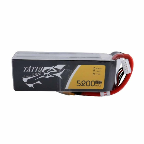 Tattu 4S 5200mAh 35C 14.8V LiPo Battery w/XT60 Plug