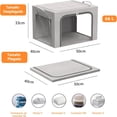 thumbnail image 2 of Caja de Almacenamiento de Ropa: 2PCS 66L Bolsa de Almacenamiento - Cajas Organizadoras para Clósets con Reforzada y Ventana, Bolsas para Ropa, Guardar Cobijas y Edredones (2), 2 of 4