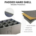 thumbnail image 3 of Cup and Mug Storage Container Hard Shell China Coffee Mug Storage Box for Moving with Dividers Handles Holds Tea Cups, 3 of 8