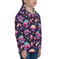 thumbnail image 3 of Fotbe cartoon Skull rainbow space Pattern Youth Pullover Hooded Sweatshirt, Boys Hoodie, Kangaroo Pocket Hoodie for Kids Girls -Small, 3 of 6
