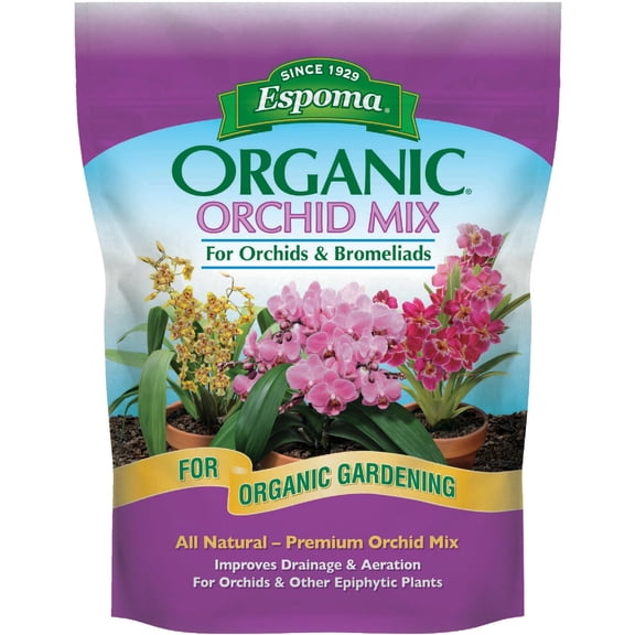 Espoma Organic Orchid Mix - Natural Potting Soil for Orchids - 4 Qt