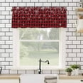 thumbnail image 4 of Christmas Snowflake Valances for Windows Black and Red Buffalo Plaid Rod Pocket Curtain Valance Window Treatment Short Curtains for Kitchen Living Room, 42"x12", 4 of 5