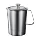 thumbnail image 1 of Taza medidora de acero inoxidable con tapa, accesorio para hornear, taza para espumar leche 2000 ml, 1 of 7