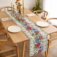 thumbnail image 3 of Table Runner 60 Inches Long for Kitchen Dining, Independence Day Dresser Scarf Farmhouse, Dining Table Decorations for Wedding/Parties, Retro Red Blue Flowers Leaves Plants 13 x 60 In, 3 of 8