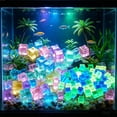 thumbnail image 5 of Cififendec Luminous Cube Pebble Ornaments, 1", Transparent Light Absorbing Glow In Dark Decorative Stones for Aquarium Bottom & Vase Filler Layout(About 98Pcs), 5 of 5