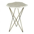thumbnail image 4 of Home Square Contemporary Terrazzo Side Table in White - Set of 2, 4 of 4