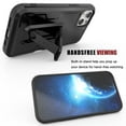 thumbnail image 3 of Armor Kombo Holster Rugged Cover Designed For Apple iphone 13 Mini 5.4" Case Black/Black, 3 of 9