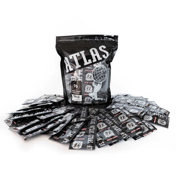 Atlas® Extra Large Condoms, Latex, 96-Pack