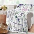 thumbnail image 2 of LHSHID 80th Birthday Gifts for Women 80th Birthday Gifts for Her Birthday Blanket Birthday Gifts Ideas for Grandma Mom Sister Wife Friend Aunt Soft Blanket 50"x60", 2 of 7