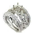 thumbnail image 2 of Midwest Jewellery 14K White Gold Wedding Set Semi Mount Fits 1ct Round 0.60ct (i1/i2, h/i), 2 of 4