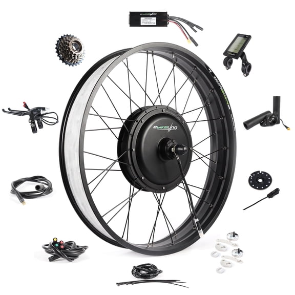 eBikeling Ebike Conversion Kit 48V 1200W Rear 26" Fat Electric Bike Conversion Kit, Add On Electric Bike Kit, Durable Waterproof Design for High Performance, Easy Install
