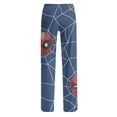 thumbnail image 4 of Spider Hero Women's Pajama Pants Loose Lounge Wear Elastic Waist Drawstring Sleepwear Graphic Printed Casual Home Pajamas Soft Straight Leg Pj Bottoms for Everyday Comfort, Navy, XXL, 4 of 7