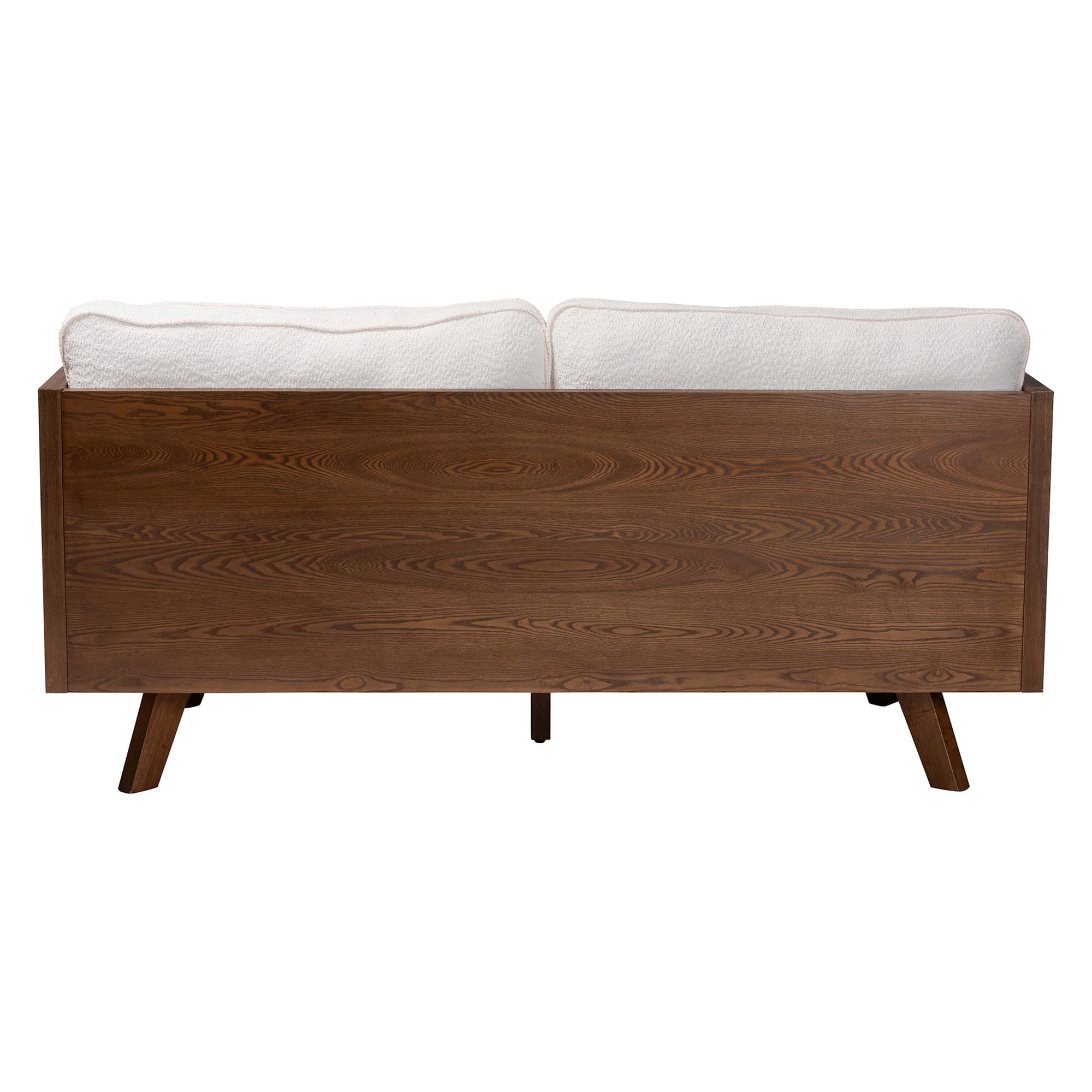 Baxton Studio Uriel Mid-Century Sofa, 2-Seater, Walnut Brown