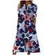 thumbnail image 2 of Puntoco Vestido De Manga Corta Con Cuello En V, Vestido Largo Estampado Con Cuello En V Y Manga Corta Para Mujer Azul Xl, 2 of 5