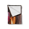 thumbnail image 2 of Cozy Soft Flannel Fleece Throw Blanket, Relaxing Home Photo with Cozy Socks and Slippers Blurred Flame Background, Cozy Plush for Indoor and Outdoor Use, 60" x 80", Multicolor, by Ambesonne, 2 of 5