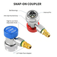 R134A H / L Auto Car Quick Coupler Connector Brass Adapter Air