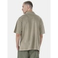 thumbnail image 4 of No Boundaries Oversized Cotton Polo Shirt, Men's and Big Men's, 4 of 5