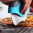 thumbnail image 3 of Kitchy Pizza Cutter Wheel - Super Sharp and Easy To Clean Slicer, Kitchen Gadget with Protective Blade Guard (Green), 3 of 5