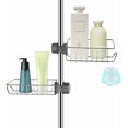 thumbnail image 2 of Shower shelf and storage - Set of 2 Stainless Steel Shower Shelf Without Drilling, Stainless Steel Telescopic Bathroom Shelf, Shower Support Shelf, So, 2 of 4