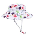 thumbnail image 3 of Gorro de playa ajustable, sombrero de cubo, unisex, para bebé, niña, niños al aire libre, sombrero de cubo, triángulo rojo S, 3 of 5
