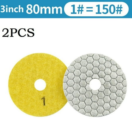 

2PCS Diamond Dry Polishing Pad 3 Inch Sharp Type For Granite Marble Sanding Disc