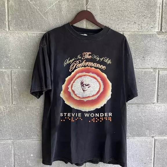 Rare Stevie wonder Gift For Fan Short Sleeve Black All Size