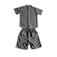 thumbnail image 4 of Uwinwear Men's Summer Outfits Sets Big And Tall Waffle Knit Mock Neck Short Sleeve Shirt and Drawstring Shorts Set Casual 2 Piece Outfit,Dark Gray,XL, 4 of 4