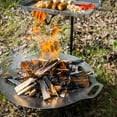 thumbnail image 6 of Petromax Campfire Griddle and Fire Bowl, Steel with 3 Removable Legs for Outdoor Campfire Cooking, Grilling and Frying or Build Fire Directly in Bowl, 15", 6 of 7