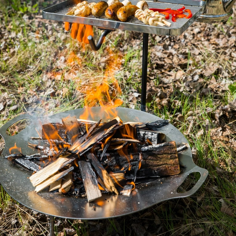 Petromax Campfire Griddle and Fire Bowl, Steel with 3 Removable Legs for  Outdoor Campfire Cooking, Grilling and Frying or Build Fire Directly in  Bowl