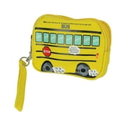 Things2Die4 Bright Yellow Canvas School Bus Wristlet Clutch Purse