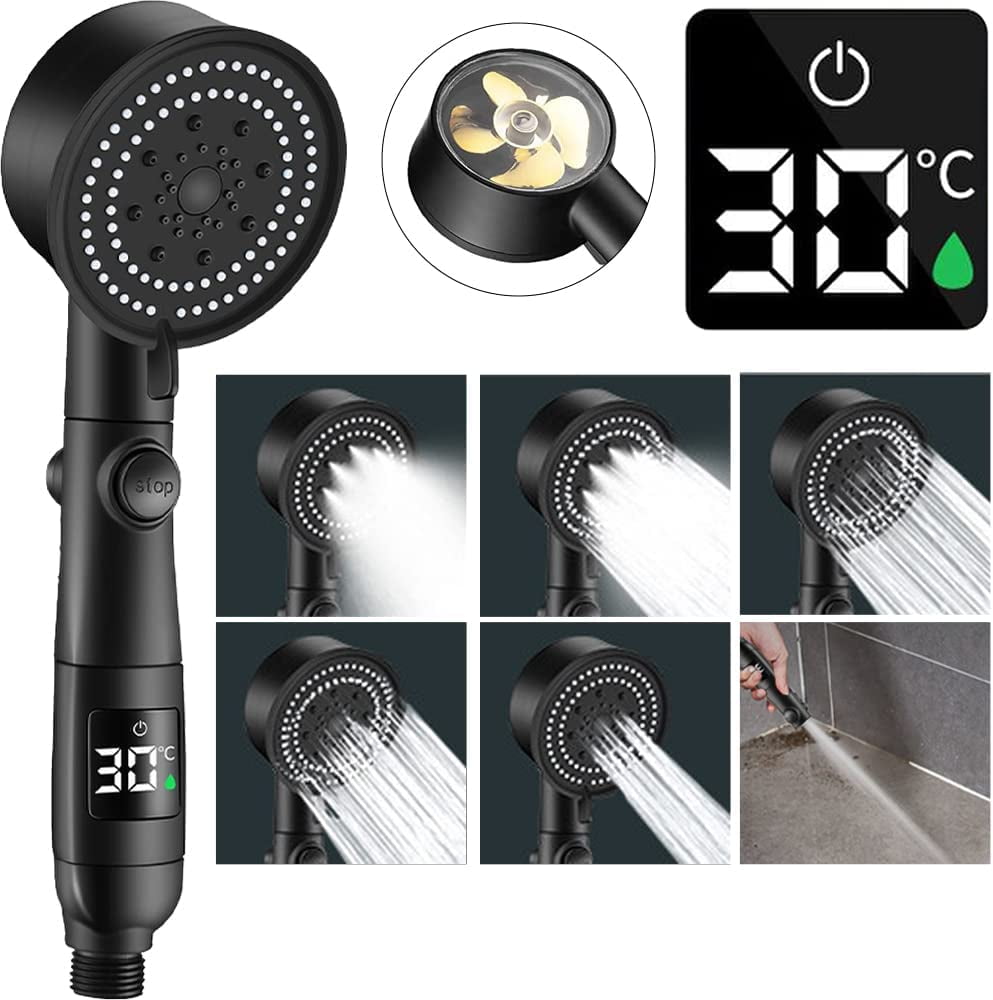 Shower Head High Pressure with Temperature LCD Display, Newest Pressure
