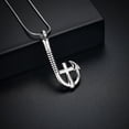 thumbnail image 6 of Personalize Fish Hook Urn Pendant Necklace for Cremation Ashes Keepsake Prayer Cross Memorial Jewelry, 6 of 8