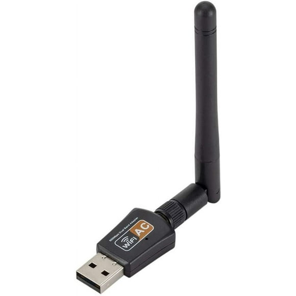 Bluetooth WiFi Adapter, Dual Band 2.4Ghz / 5.8Ghz Wireless BT Adapter with 2DBI Antenna, USB WiFi