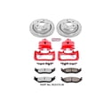 thumbnail image 1 of Power Stop Brake Kit KC2172-36 1-Click Brake Kit; Z36 Extreme Carbon Fiber Ceramic Brake Pads; Cross-Drilled And Slotted Rotor; With Rotor/Brake Pad/Powder Coated Red Caliper/Hardware, 1 of 4