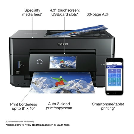 Epson - Expression Premium XP-7100 Wireless All-In-One Inkjet Printer - Black