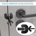 thumbnail image 3 of Cerradura de puerta portátil negra de 2 piezas, bloqueador de seguridad de puerta de entrada, dispositivo de bloqueo anti-lobo de cerradura de puerta de dormitorio, 3 of 4