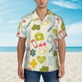 thumbnail image 4 of Disketp Hawaiian Shirts For Men,Medical Icons Print Mens Casual Short Sleeve Button Down Shirts Beach Shirt, 4 of 8