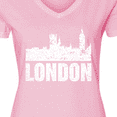 thumbnail image 4 of Inktastic London England City Skyline with Grunge Women's V-Neck T-Shirt, 4 of 5