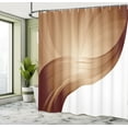 thumbnail image 5 of Ambesonne Chocolate Shower Curtain, Spiraling Stripe, 69"Wx84"L, Pale Brown White, 5 of 5